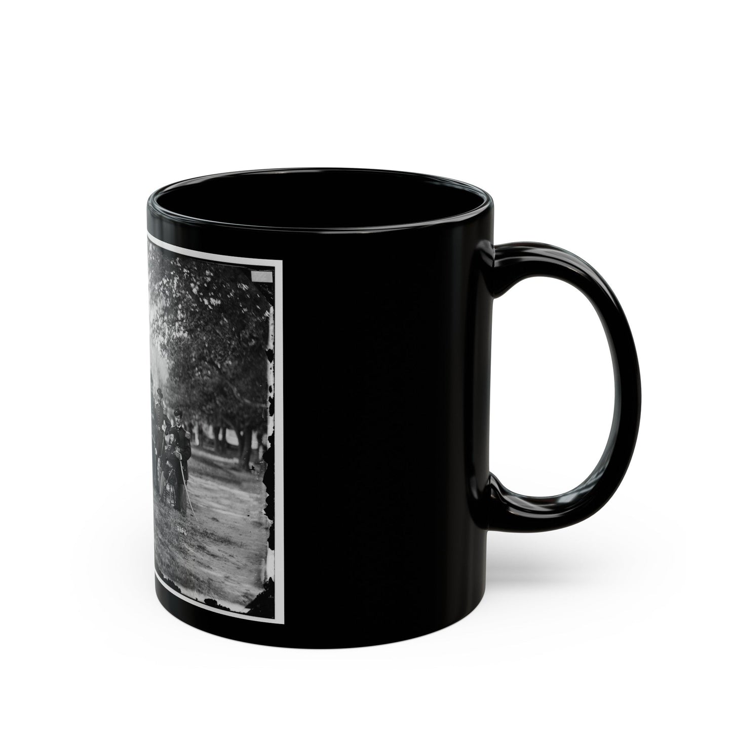 Fort Monroe, Va. Officers Of 3d Pennsylvania Heavy Artillery (U.S. Civil War) Black Coffee Mug-The Sticker Space