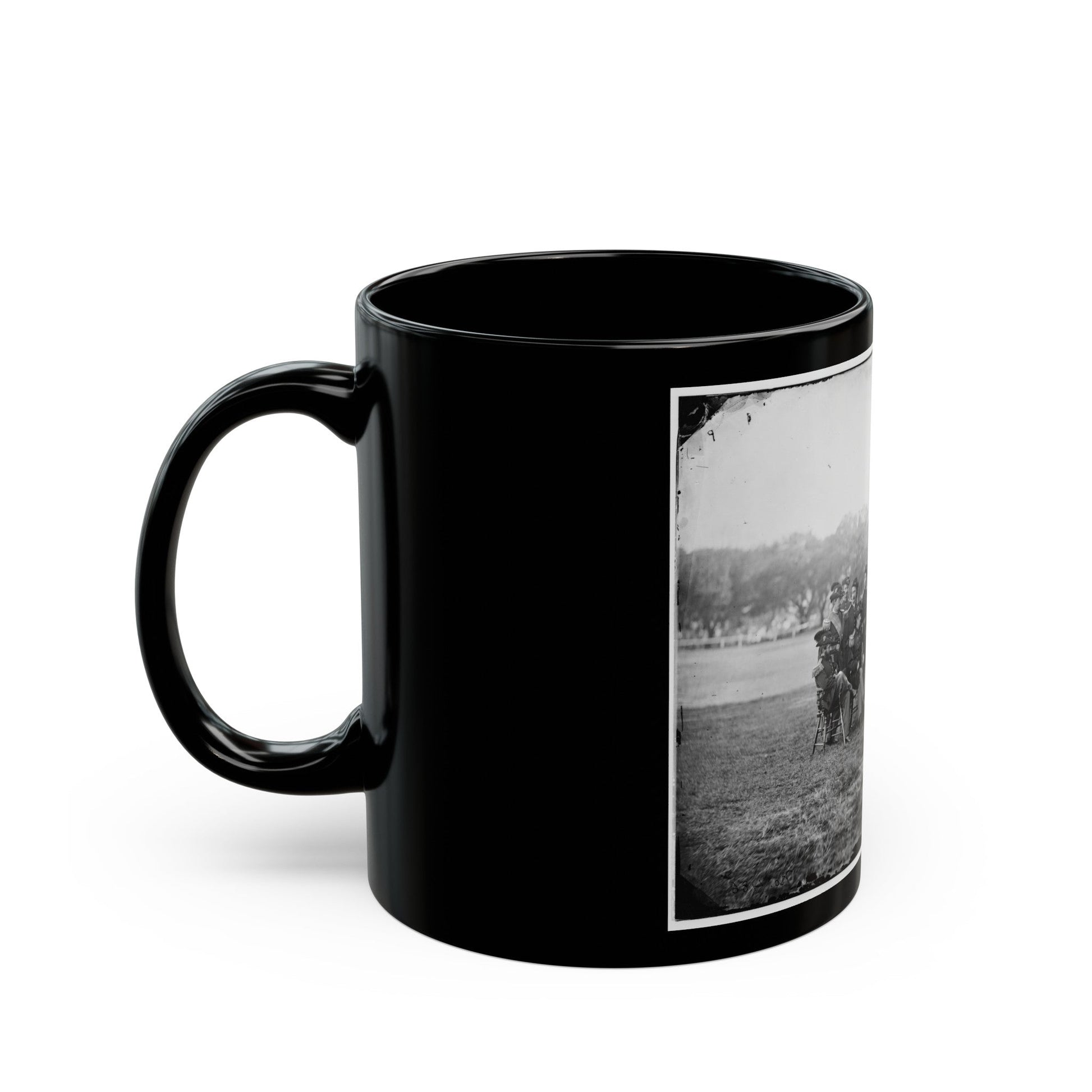 Fort Monroe, Va. Officers Of 3d Pennsylvania Heavy Artillery (U.S. Civil War) Black Coffee Mug-The Sticker Space