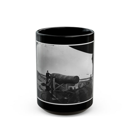 Fort Monroe, Va. The Lincoln Gun, A 15-Inch Rodman Columbiad (U.S. Civil War) Black Coffee Mug-15oz-The Sticker Space