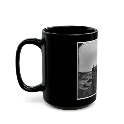 Fort Monroe, Va. The Lincoln Gun, A 15-Inch Rodman Columbiad (U.S. Civil War) Black Coffee Mug-The Sticker Space