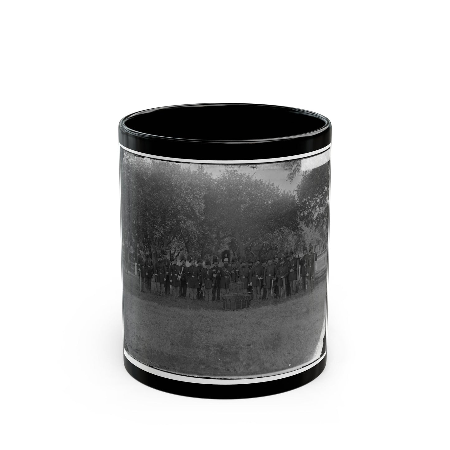 Fort Monroe, Va. The Post Band (U.S. Civil War) Black Coffee Mug-11oz-The Sticker Space