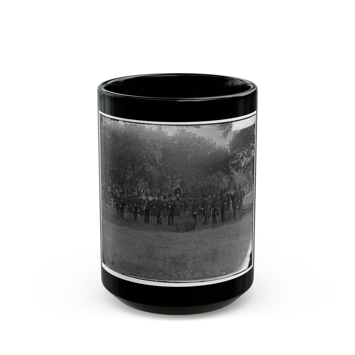 Fort Monroe, Va. The Post Band (U.S. Civil War) Black Coffee Mug-15oz-The Sticker Space