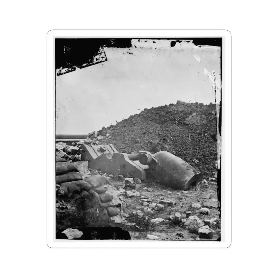 Fort Pulaski, Ga. Dismounted Mortar (U.S. Civil War) STICKER Vinyl Kiss-Cut Decal 4 Inch White - The Sticker Space