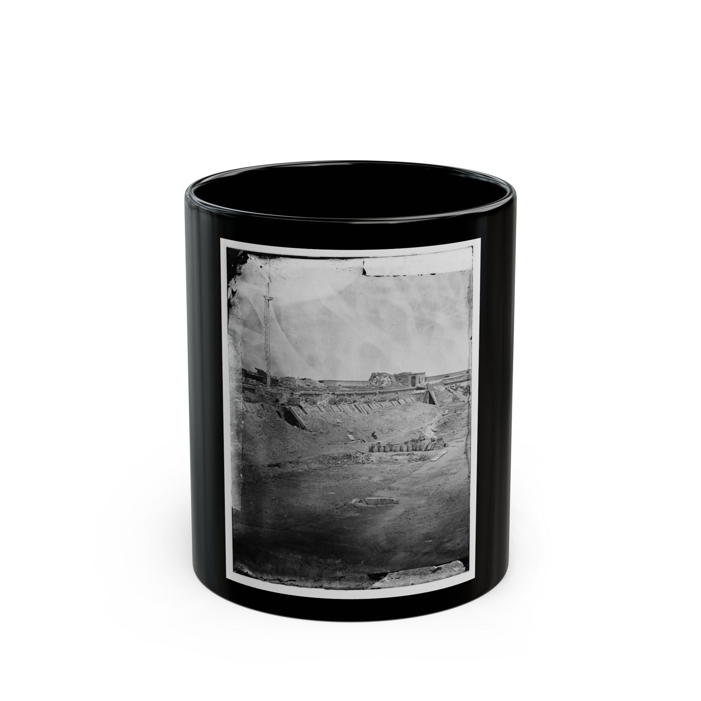 Fort Pulaski, Ga. Interior View Of Rear Parapet (U.S. Civil War) Black Coffee Mug