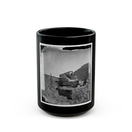 Fort Pulaski, Ga. The Beauregard Gun (U.S. Civil War) Black Coffee Mug-15oz-The Sticker Space