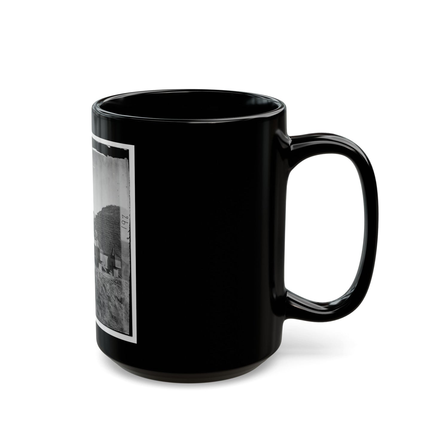 Fort Pulaski, Ga. The Beauregard Gun (U.S. Civil War) Black Coffee Mug-The Sticker Space