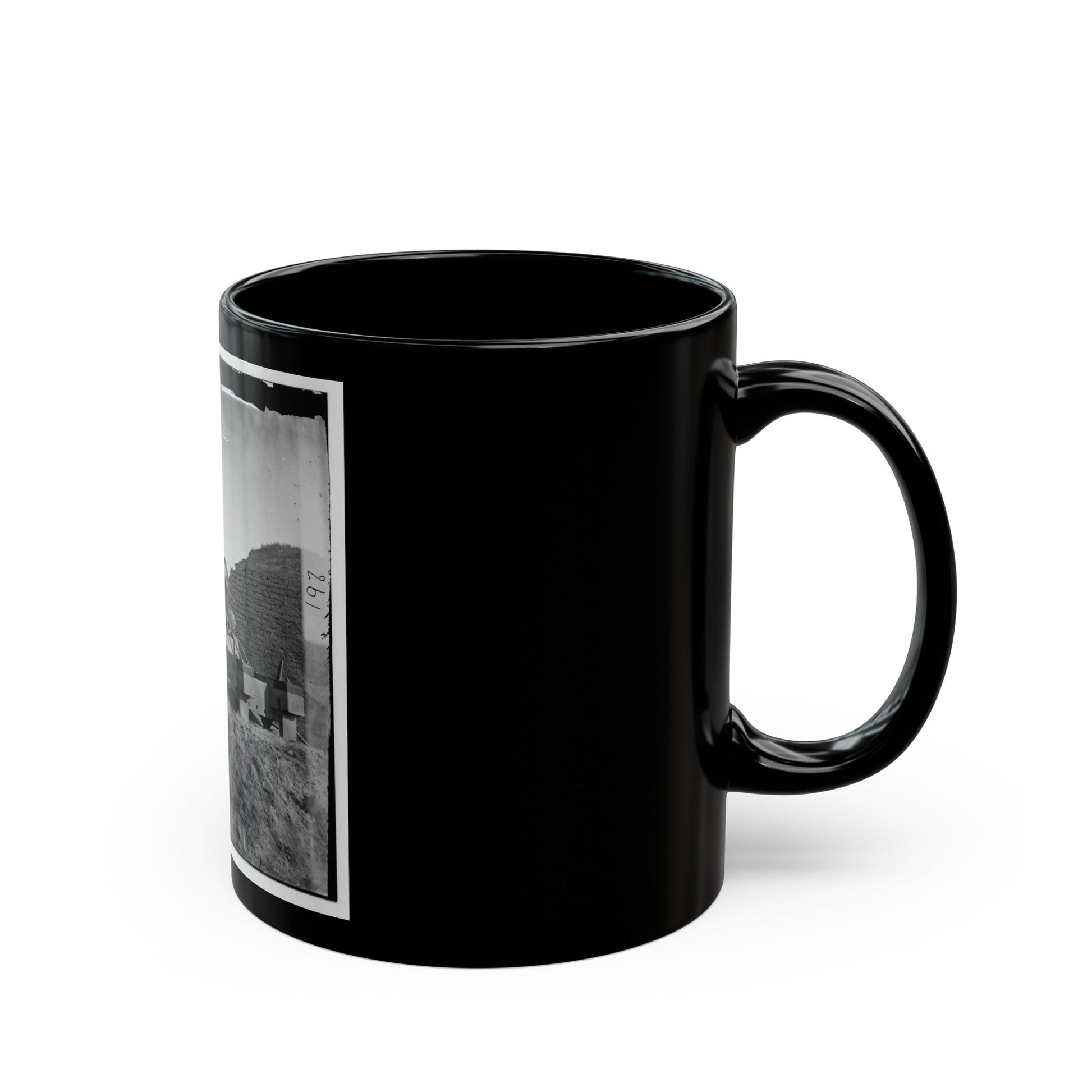 Fort Pulaski, Ga. The Beauregard Gun (U.S. Civil War) Black Coffee Mug-The Sticker Space