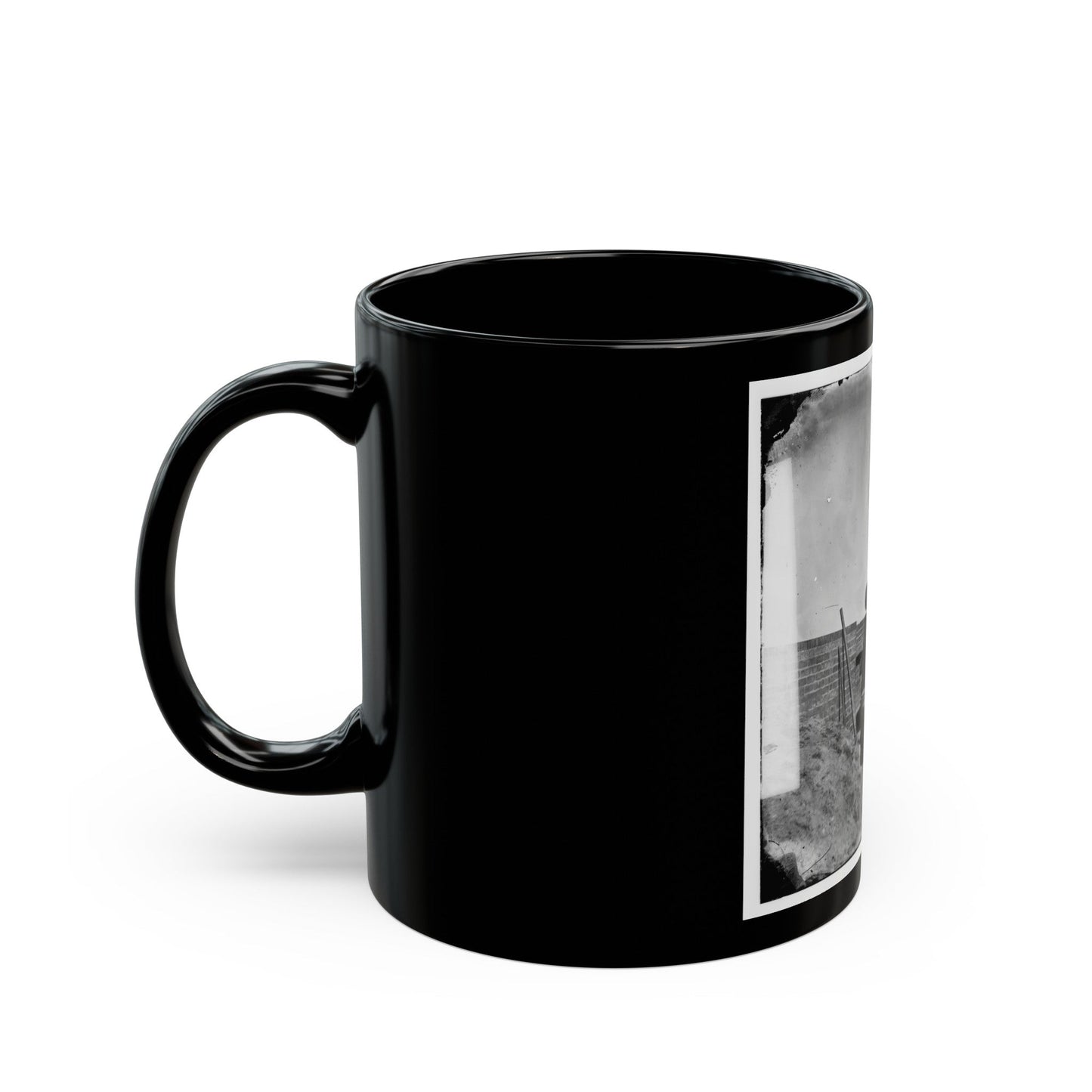 Fort Pulaski, Ga. The Beauregard Gun (U.S. Civil War) Black Coffee Mug-The Sticker Space