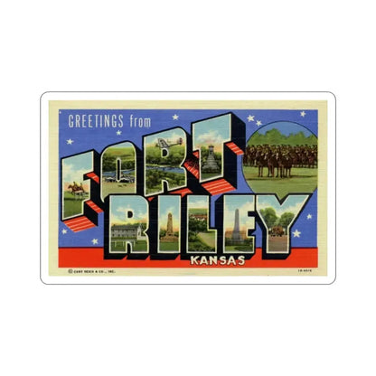 Fort Riley Kansas (Greeting Cards) STICKER Vinyl Die-Cut Decal 3 Inch - The Sticker Space