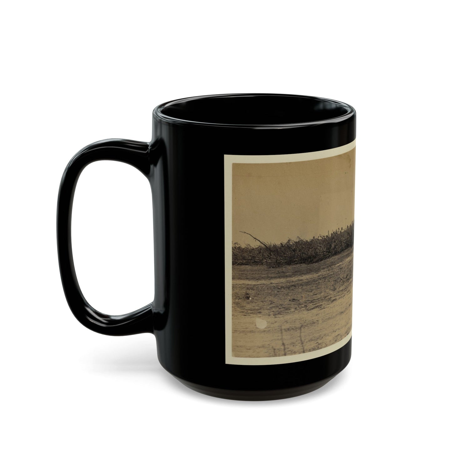 Fort Sedgwick Near Petersburg (U.S. Civil War) Black Coffee Mug-The Sticker Space