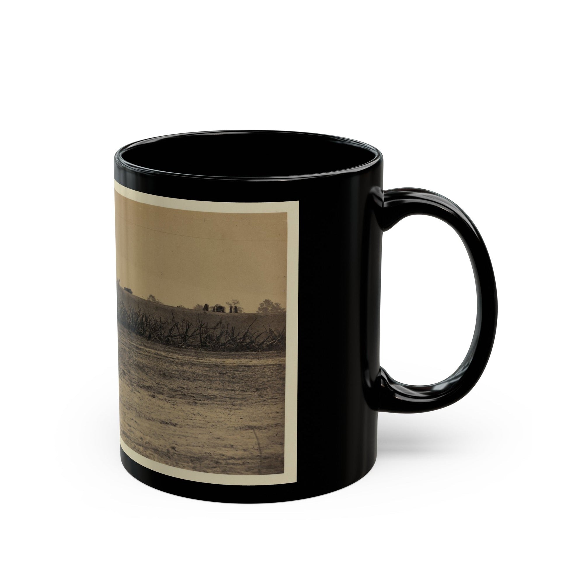 Fort Sedgwick Near Petersburg (U.S. Civil War) Black Coffee Mug-The Sticker Space