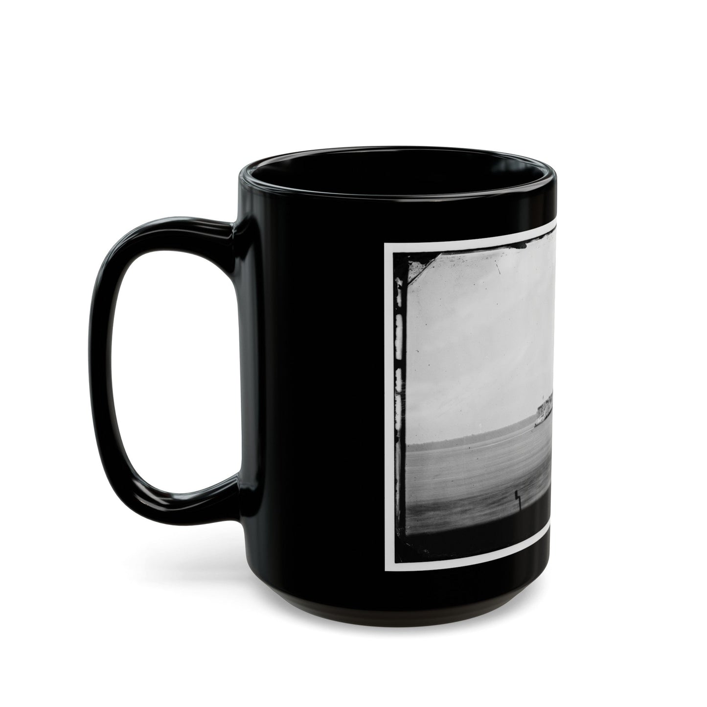 Fort Sumter 001 (U.S. Civil War) Black Coffee Mug-The Sticker Space