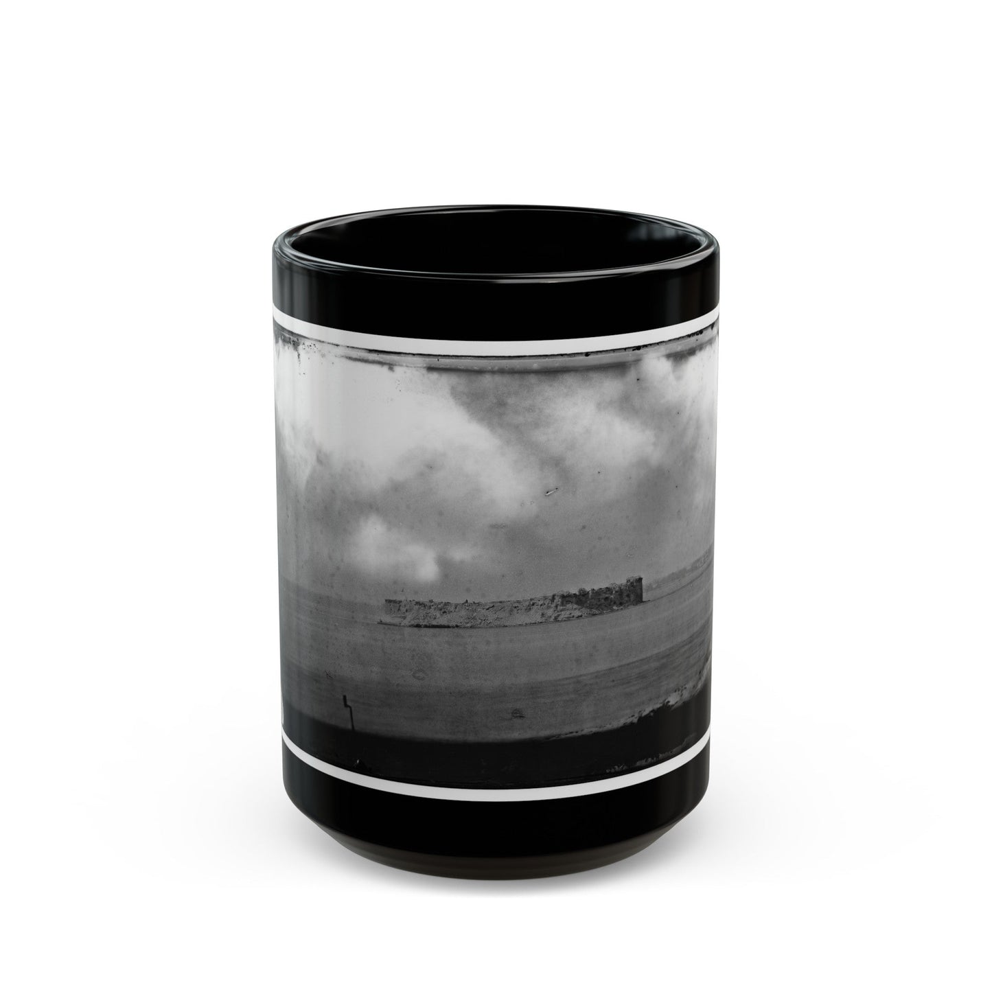 Fort Sumter (U.S. Civil War) Black Coffee Mug-15oz-The Sticker Space