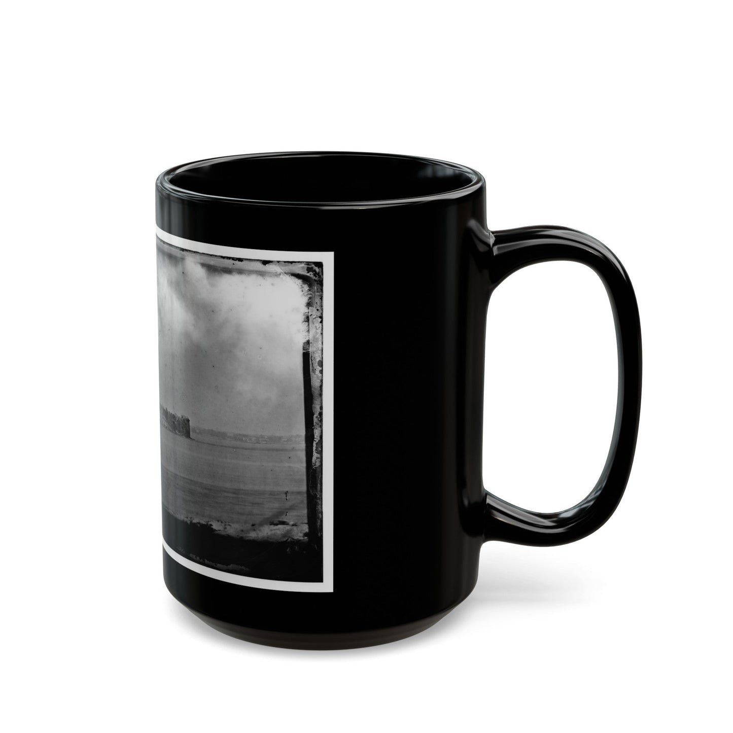 Fort Sumter (U.S. Civil War) Black Coffee Mug-The Sticker Space