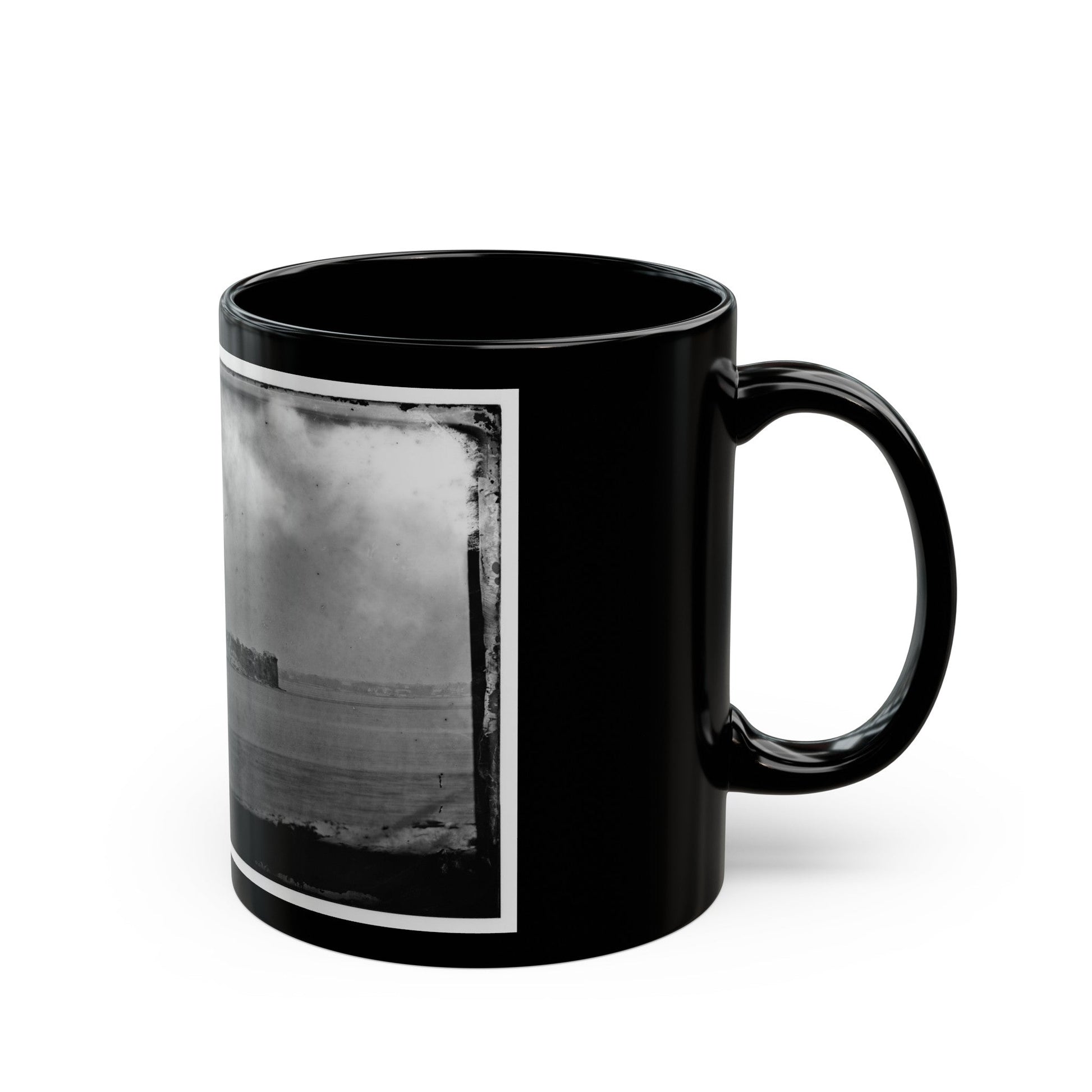 Fort Sumter (U.S. Civil War) Black Coffee Mug-The Sticker Space