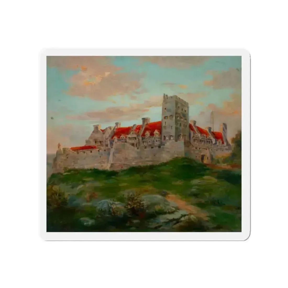 Fort Ticonderoga (Magazine Illustration) Refrigerator Magnet 2 Inch Die-Cut - The Sticker Space