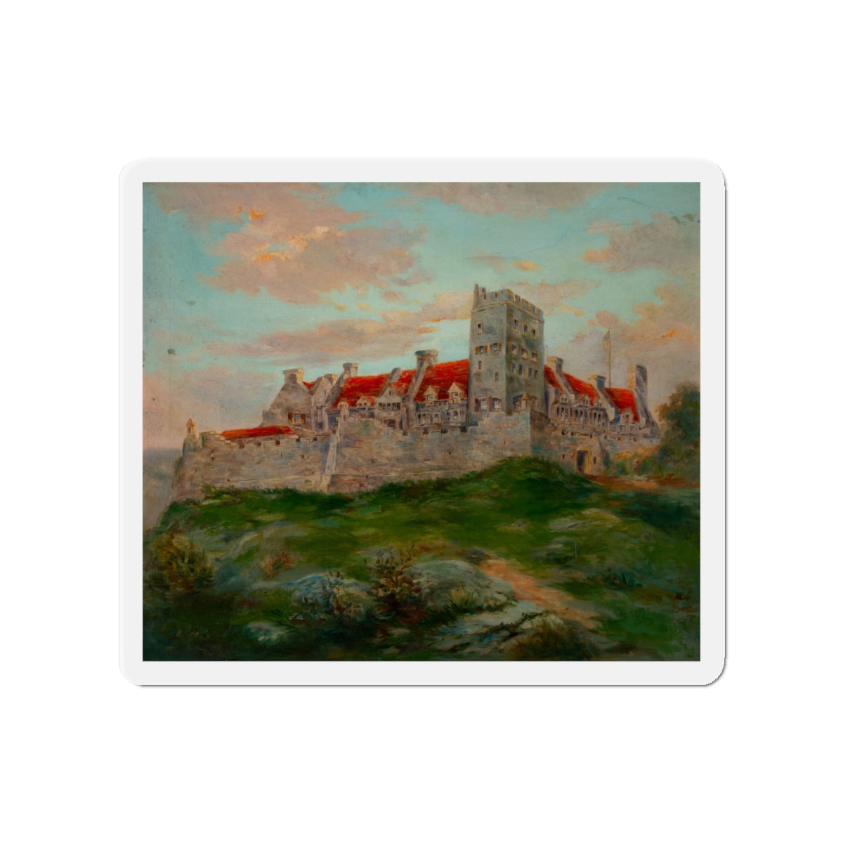 Fort Ticonderoga (Magazine Illustration) Refrigerator Magnet-4" x 4"-The Sticker Space