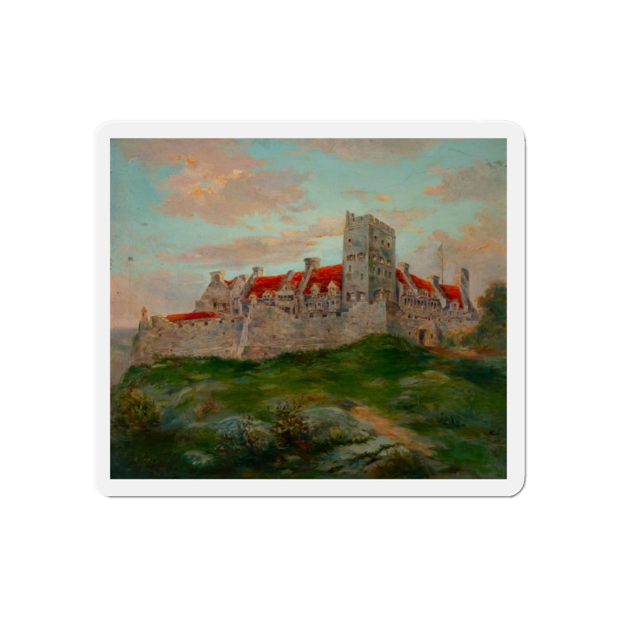 Fort Ticonderoga (Magazine Illustration) Refrigerator Magnet-6" × 6"-The Sticker Space