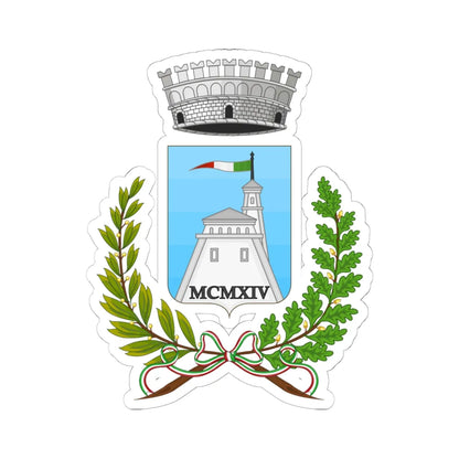 Forte dei Marmi-Stemma (Italy) (Coat of Arms) STICKER Vinyl Kiss-Cut Decal 6 Inch White - The Sticker Space
