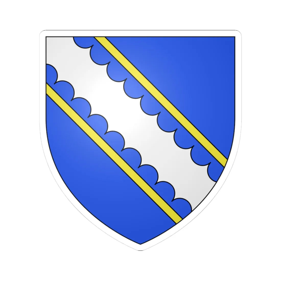 Fortescue arms (England) (Coat of Arms) STICKER Vinyl Kiss-Cut Decal 3 Inch White - The Sticker Space