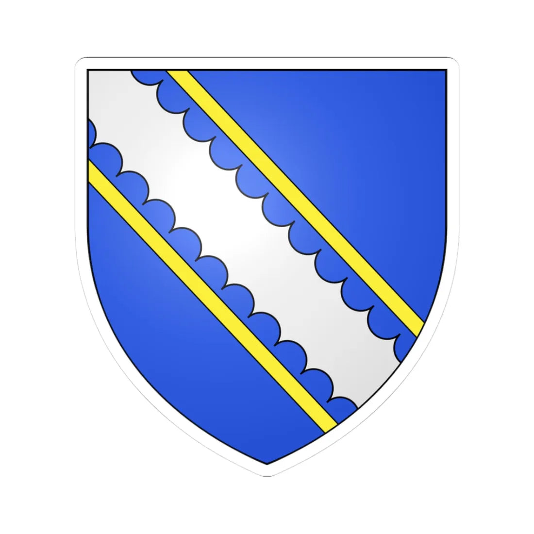 Fortescue Coat of Arms (England) (Coat of Arms) STICKER Vinyl Kiss-Cut Decal 3 Inch White - The Sticker Space