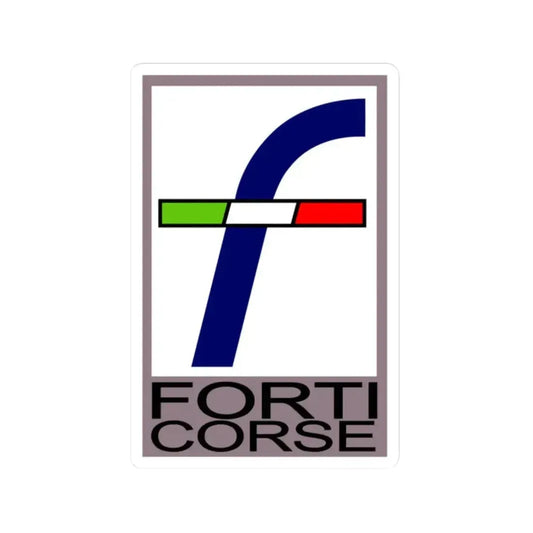 Forti Corse S.r.l. (Logo) STICKER Vinyl Kiss-Cut Decal 2 Inch White - The Sticker Space