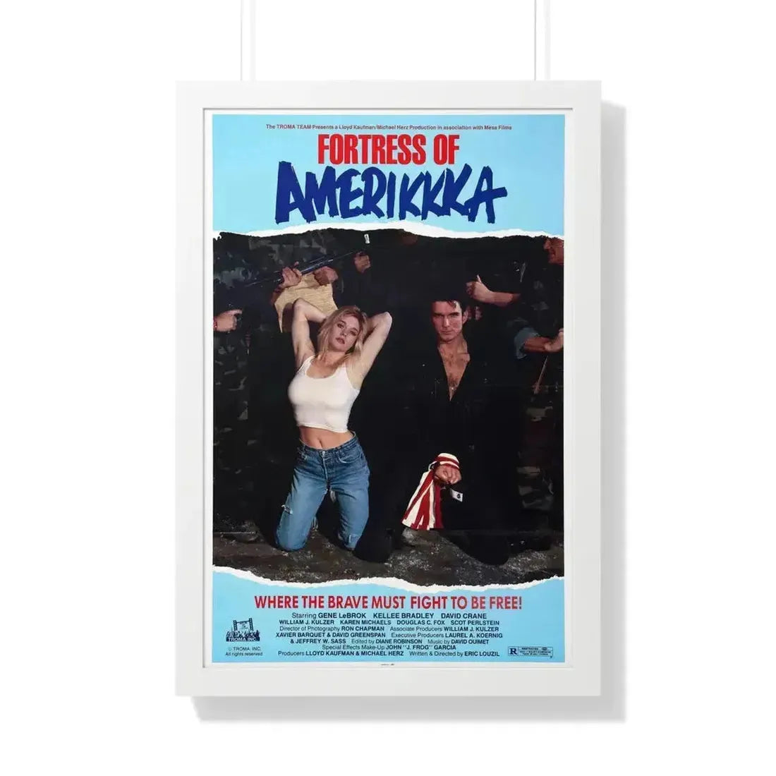 FORTRESS OF AMERIKKKA 1989 - Framed Movie Poster 20" x 30" White - The Sticker Space