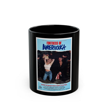 FORTRESS OF AMERIKKKA 1989 Movie Poster - Black Coffee Mug-11oz-The Sticker Space