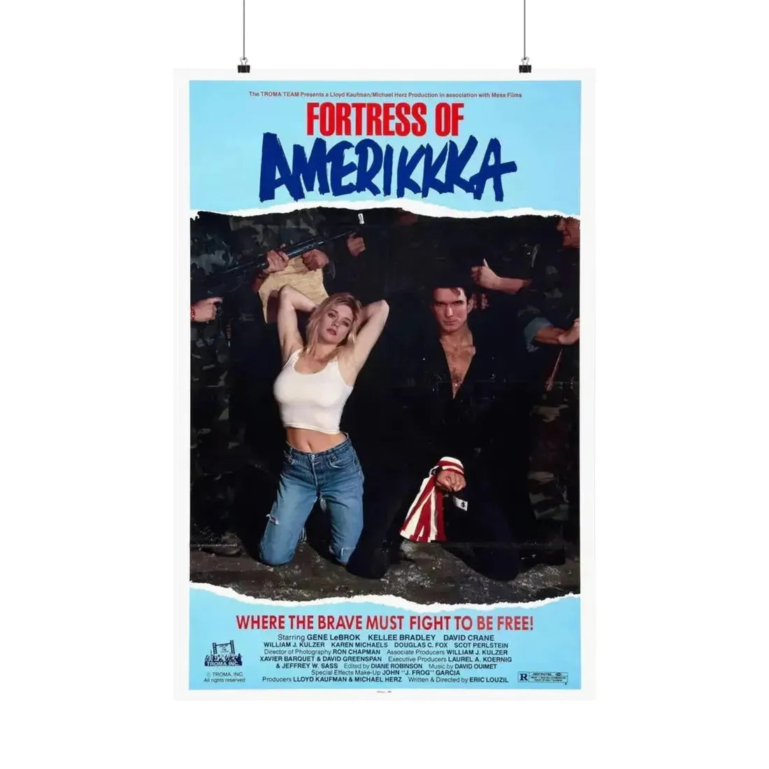 FORTRESS OF AMERIKKKA 1989 - Paper Movie Poster - The Sticker Space