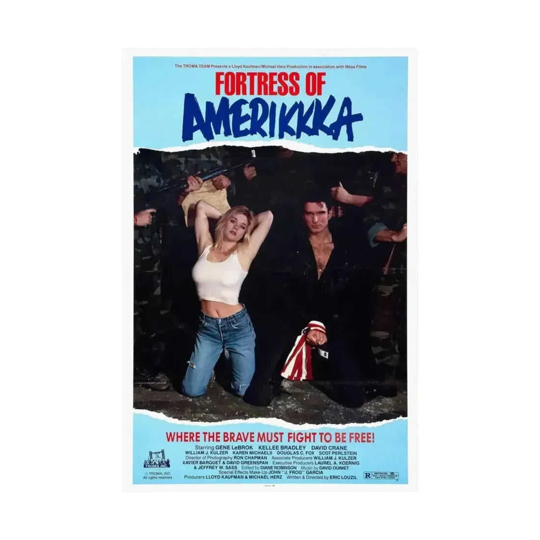 FORTRESS OF AMERIKKKA 1989 - Paper Movie Poster - The Sticker Space