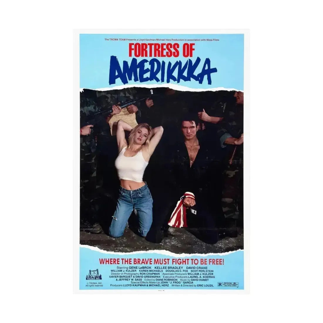 FORTRESS OF AMERIKKKA 1989 - Paper Movie Poster - The Sticker Space