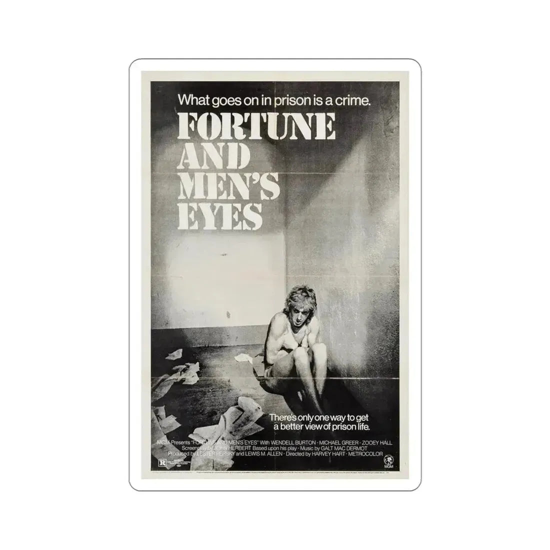 Fortune and Men's Eyes 1971 Movie Poster STICKER Vinyl Die-Cut Decal 4 Inch - The Sticker Space