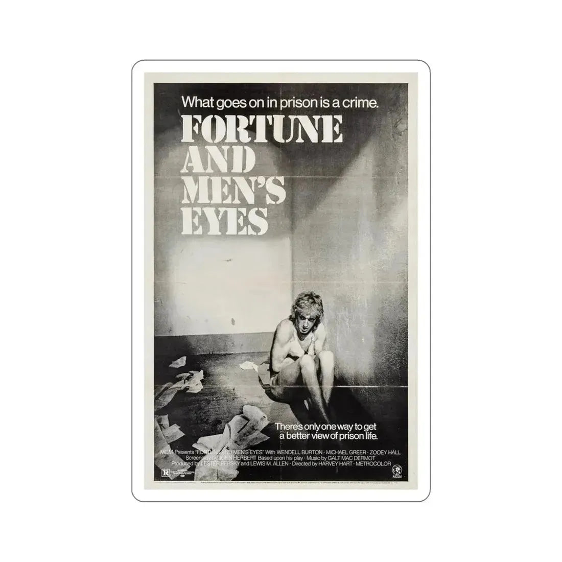 Fortune and Men's Eyes 1971 Movie Poster STICKER Vinyl Die-Cut Decal 5 Inch - The Sticker Space