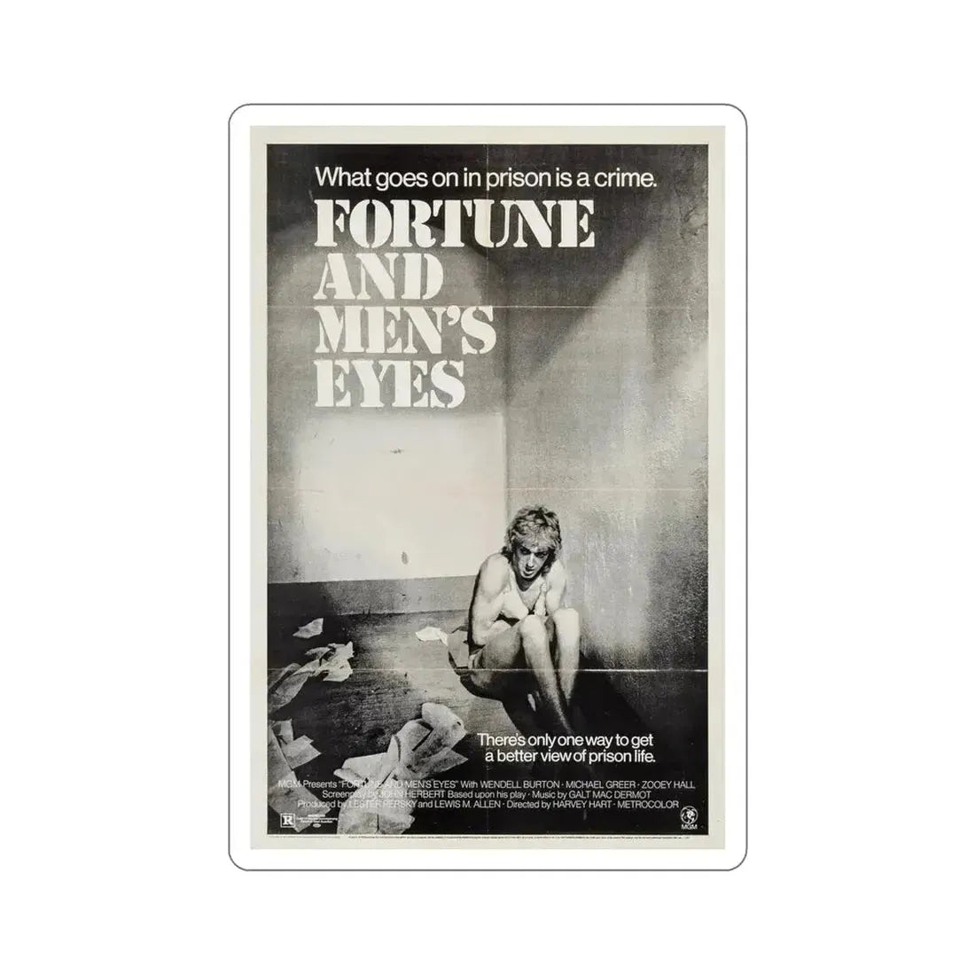 Fortune and Men's Eyes 1971 Movie Poster STICKER Vinyl Die-Cut Decal 6 Inch - The Sticker Space