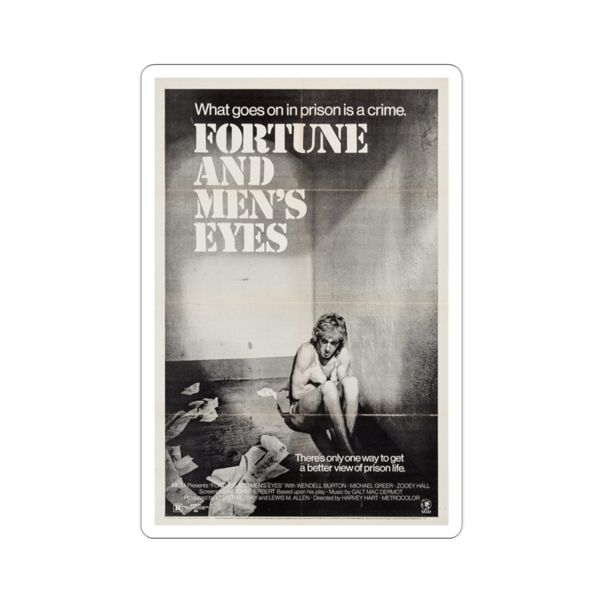 Fortune and Men's Eyes 1971 Movie Poster STICKER Vinyl Die-Cut Decal-2 Inch-The Sticker Space