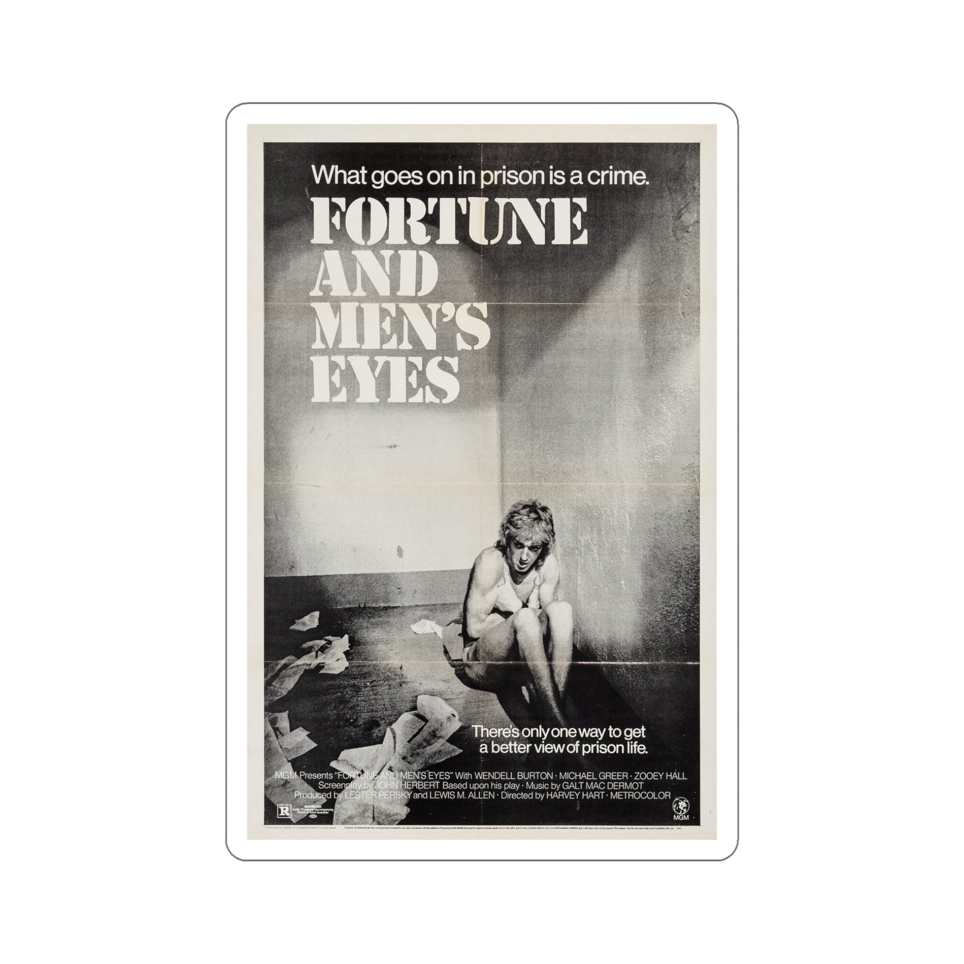 Fortune and Men's Eyes 1971 Movie Poster STICKER Vinyl Die-Cut Decal-5 Inch-The Sticker Space