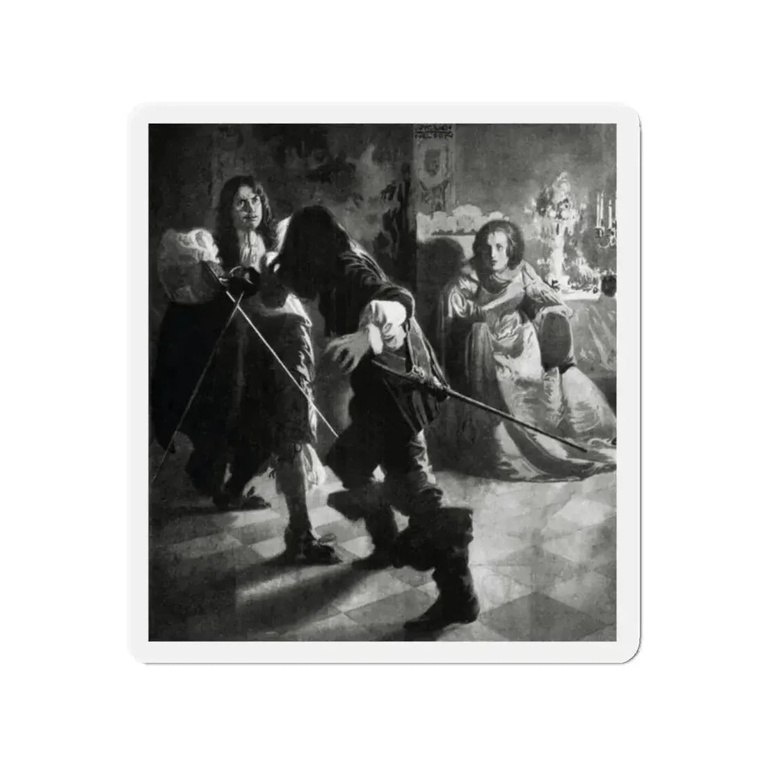 Fortune's Fool (2), McCalls magazine, January 1923 (Magazine Illustration) Refrigerator Magnet 2 Inch Die-Cut - The Sticker Space