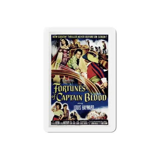 Fortunes of Captain Blood 1950 Movie Poster Refrigerator Magnet 2 Inch - The Sticker Space