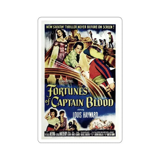 Fortunes of Captain Blood 1950 Movie Poster STICKER Vinyl Die-Cut Decal 6 Inch - The Sticker Space