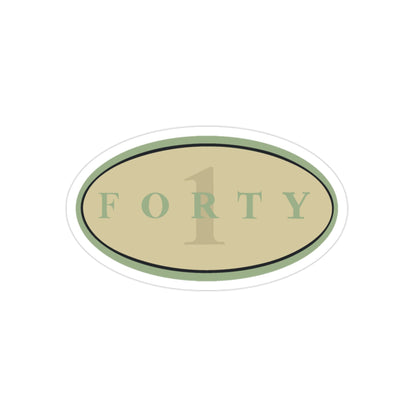 Forty 1 (U.S. Navy) Transparent STICKER Die-Cut Vinyl Decal-2 Inch-The Sticker Space