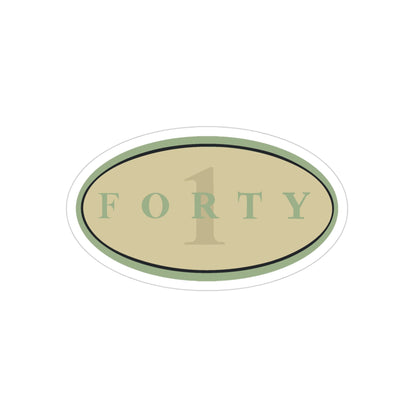 Forty 1 (U.S. Navy) Transparent STICKER Die-Cut Vinyl Decal-3 Inch-The Sticker Space