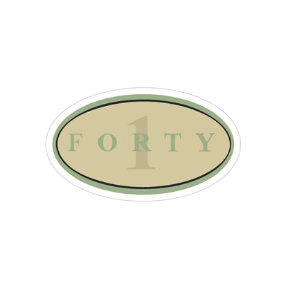 Forty 1 (U.S. Navy) Transparent STICKER Die-Cut Vinyl Decal-4 Inch-The Sticker Space