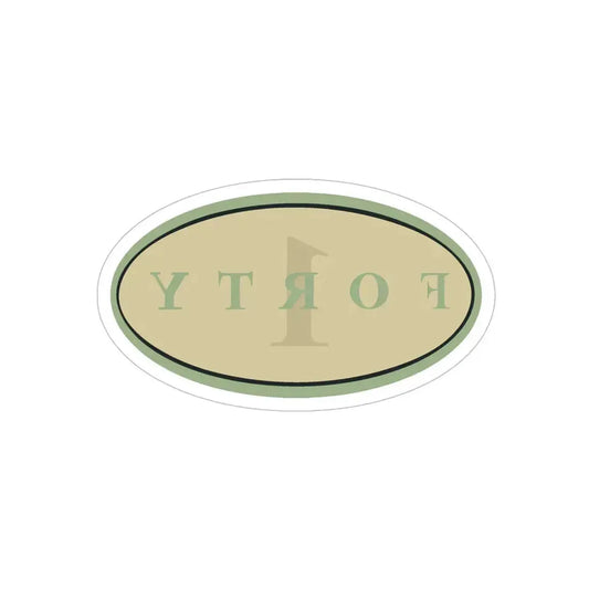 Forty 1 (U.S. Navy) REVERSE PRINT Transparent Die-Cut STICKER 6 Inch Die-Cut Transparent - The Sticker Space