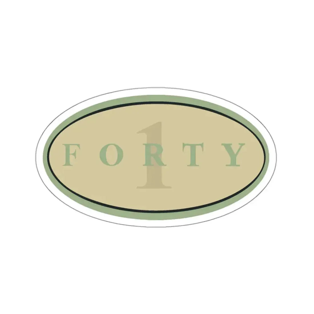 Forty 1 (U.S. Navy) STICKER Vinyl Kiss-Cut Decal 3 Inch White - The Sticker Space