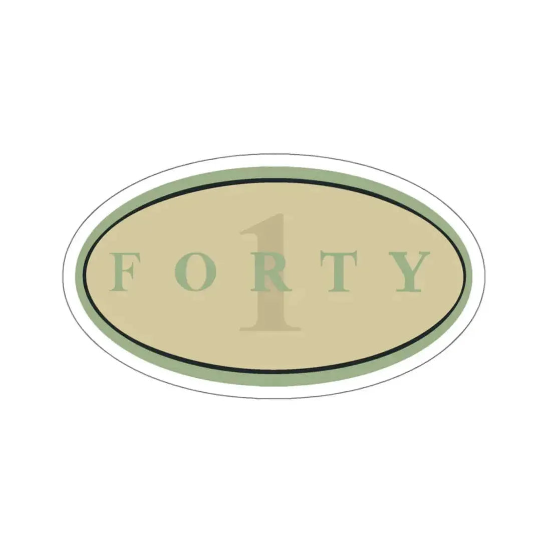 Forty 1 (U.S. Navy) STICKER Vinyl Kiss-Cut Decal 4 Inch White - The Sticker Space