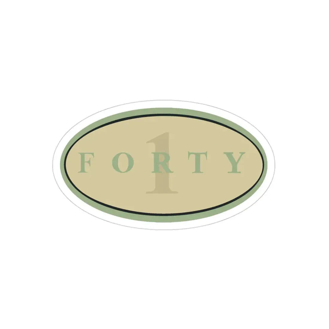 Forty 1 (U.S. Navy) Transparent STICKER Die-Cut Vinyl Decal 3 Inch Transparent - The Sticker Space