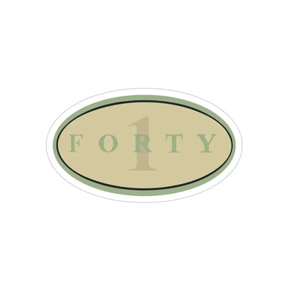 Forty 1 (U.S. Navy) Transparent STICKER Die-Cut Vinyl Decal 4 Inch Transparent - The Sticker Space