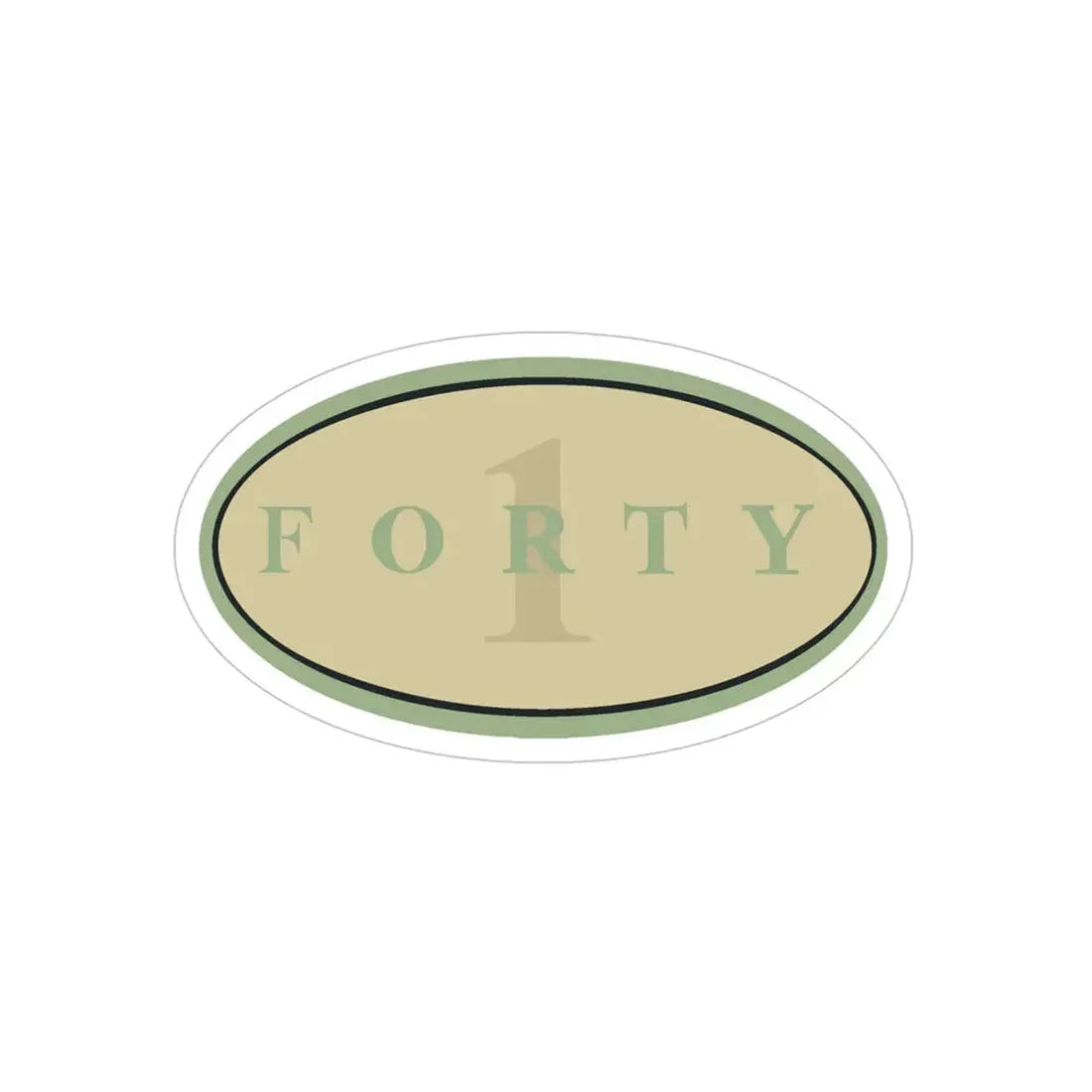 Forty 1 (U.S. Navy) Transparent STICKER Die-Cut Vinyl Decal 5 Inch Transparent - The Sticker Space
