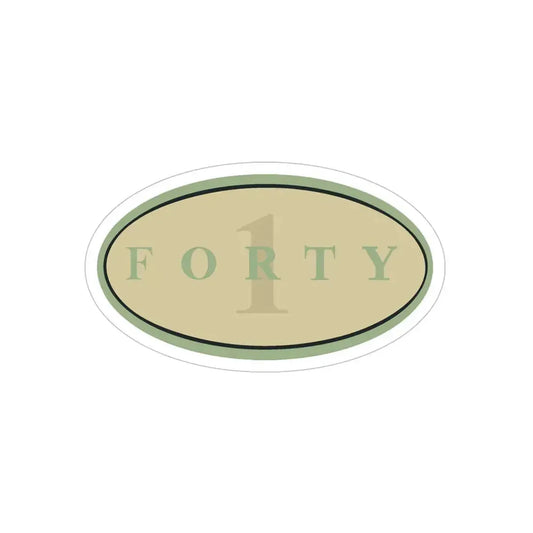 Forty 1 (U.S. Navy) Transparent STICKER Die-Cut Vinyl Decal 6 Inch Transparent - The Sticker Space