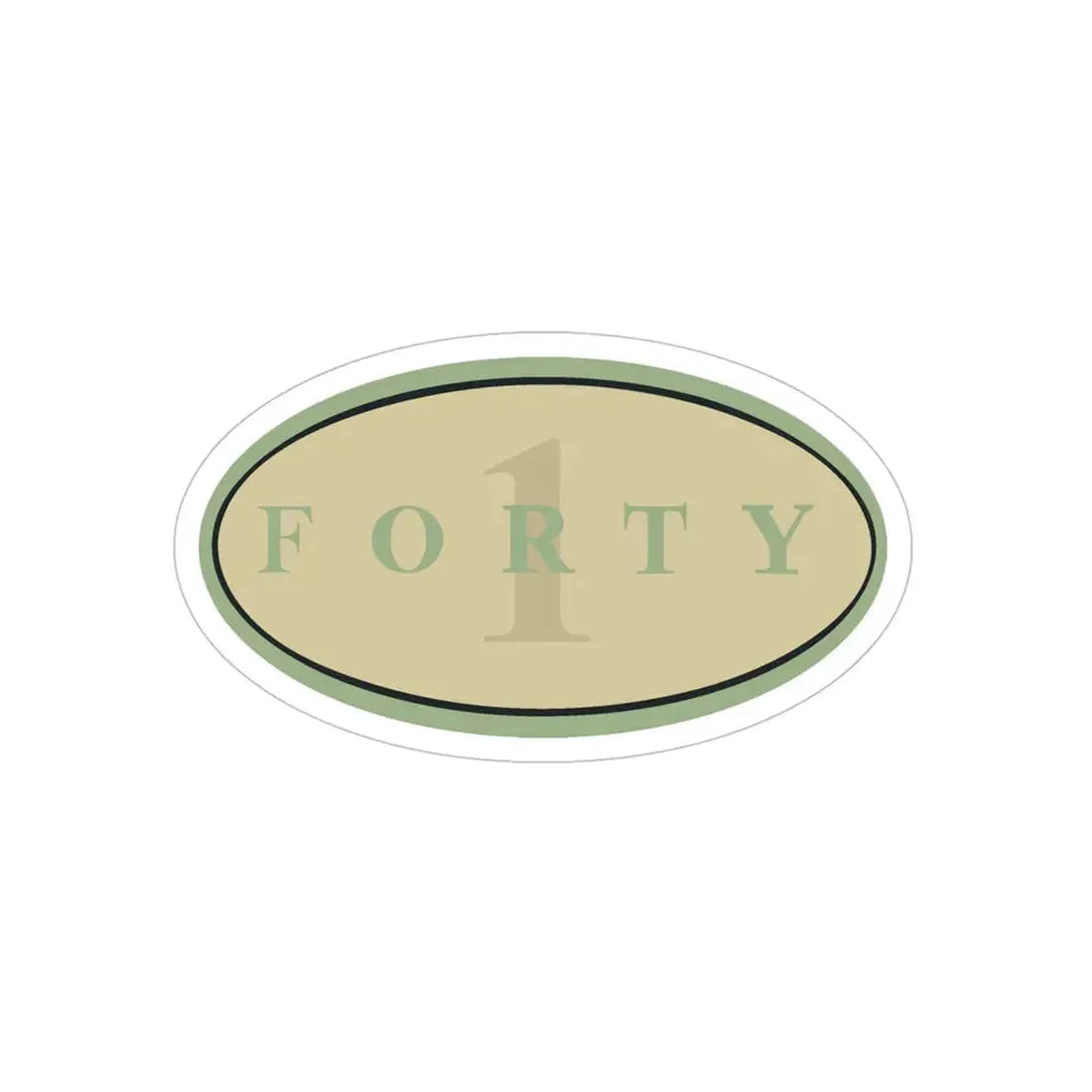 Forty 1 (U.S. Navy) Transparent STICKER Die-Cut Vinyl Decal 6 Inch Transparent - The Sticker Space